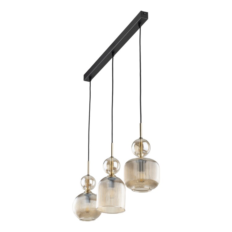 SOPHIA COGNAC Lampa wisząca 3XE14 11042 TK Lighting Czarny, Koniak Koniak Bursztyn