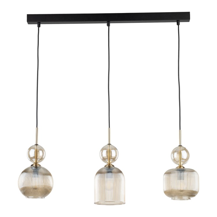SOPHIA COGNAC Lampa wisząca 3XE14 11042 TK Lighting Czarny, Koniak Koniak Bursztyn