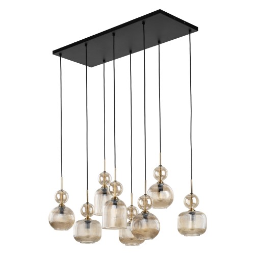 SOPHIA COGNAC Lampa wisząca 8XE14 11045 TK Lighting Czarny, Koniak Koniak Bursztyn