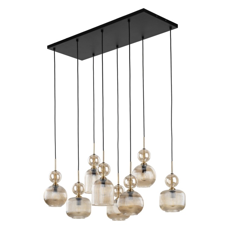 SOPHIA COGNAC Lampa wisząca 8XE14 11045 TK Lighting Czarny, Koniak Koniak Bursztyn