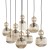 SOPHIA COGNAC Lampa wisząca 8XE14 11045 TK Lighting Czarny, Koniak Koniak Bursztyn