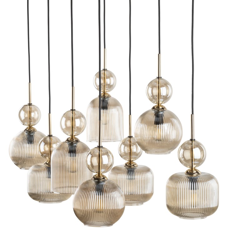 SOPHIA COGNAC Lampa wisząca 8XE14 11045 TK Lighting Czarny, Koniak Koniak Bursztyn