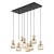 SOPHIA COGNAC Lampa wisząca 8XE14 11045 TK Lighting Czarny, Koniak Koniak Bursztyn