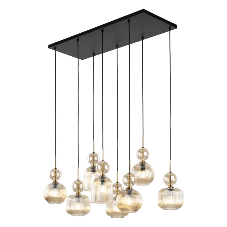 SOPHIA COGNAC Lampa wisząca 8XE14 11045 TK Lighting Czarny, Koniak Koniak Bursztyn