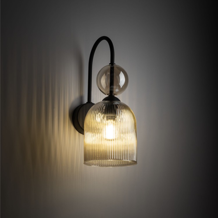 SOPHIA COGNAC Kinkiet 1XE14 11140 TK Lighting Czarny, Koniak Koniak Bursztyn