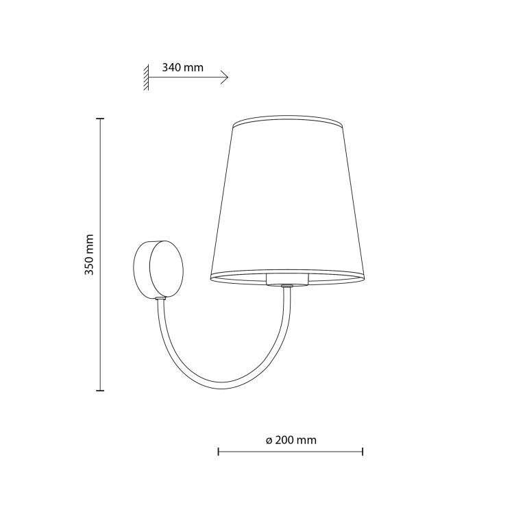 CANDI SABIA Kinkiet 1XE27 11071 TK Lighting Beż Beżowy