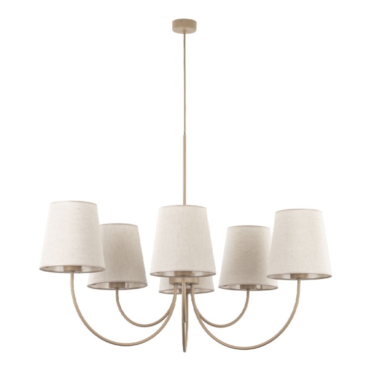 CANDI SABIA Lampa wisząca 6XE27 11072 TK Lighting Beż Beżowy