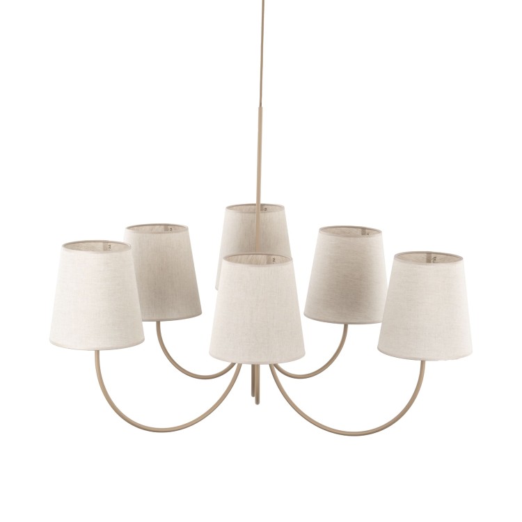 CANDI SABIA Lampa wisząca 6XE27 11072 TK Lighting Beż Beżowy