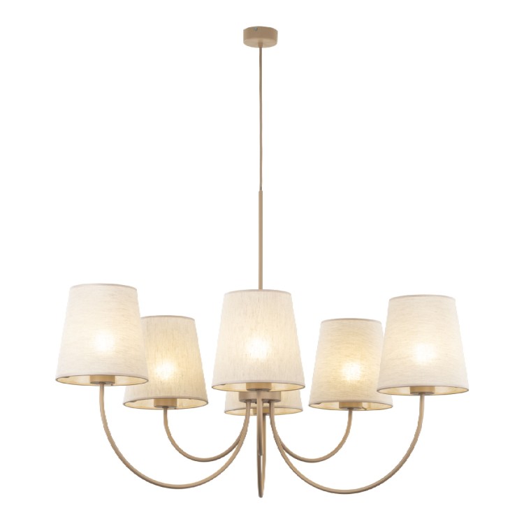 CANDI SABIA Lampa wisząca 6XE27 11072 TK Lighting Beż Beżowy
