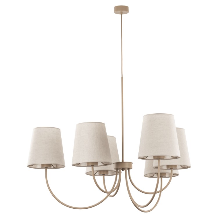 CANDI SABIA Lampa wisząca 6XE27 11072 TK Lighting Beż Beżowy