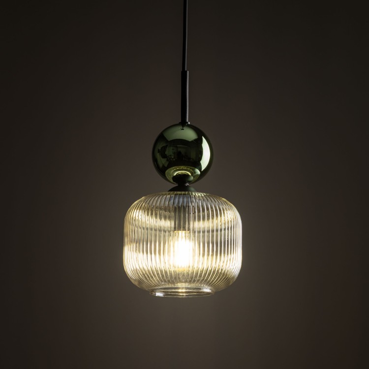 SOPHIA GREEN COGNAC Lampa wisząca 1XE14 11144 TK Lighting Koniak, Czarny Koniak Zielony