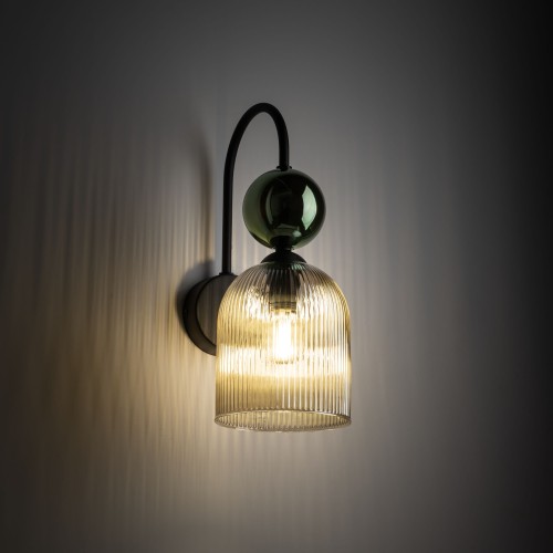 SOPHIA GREEN COGNAC Kinkiet 1XE14 11143 TK Lighting Czarny, Zielony Koniak