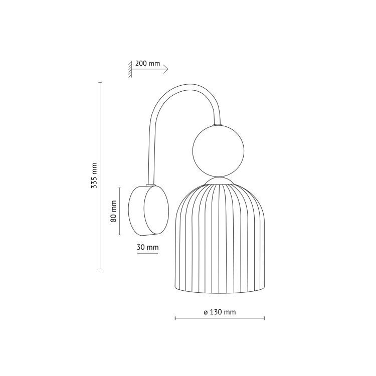 SOPHIA GREEN COGNAC Kinkiet 1XE14 11143 TK Lighting Czarny, Zielony Koniak