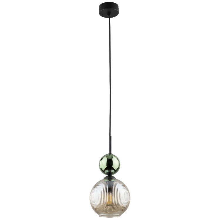 SOPHIA GREEN COGNAC Lampa wisząca 1XE14 11145 TK Lighting Czarny, Zielony Koniak