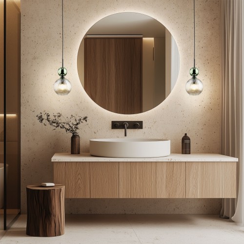 SOPHIA GREEN COGNAC Lampa wisząca 1XE14 11145 TK Lighting Czarny, Zielony Koniak