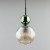 SOPHIA GREEN COGNAC Lampa wisząca 1XE14 11145 TK Lighting Czarny, Zielony Koniak