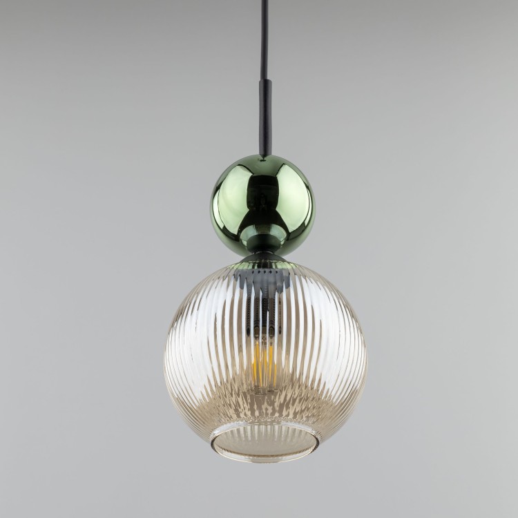 SOPHIA GREEN COGNAC Lampa wisząca 1XE14 11145 TK Lighting Czarny, Zielony Koniak