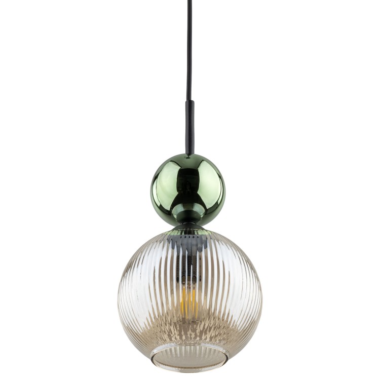 SOPHIA GREEN COGNAC Lampa wisząca 1XE14 11145 TK Lighting Czarny, Zielony Koniak