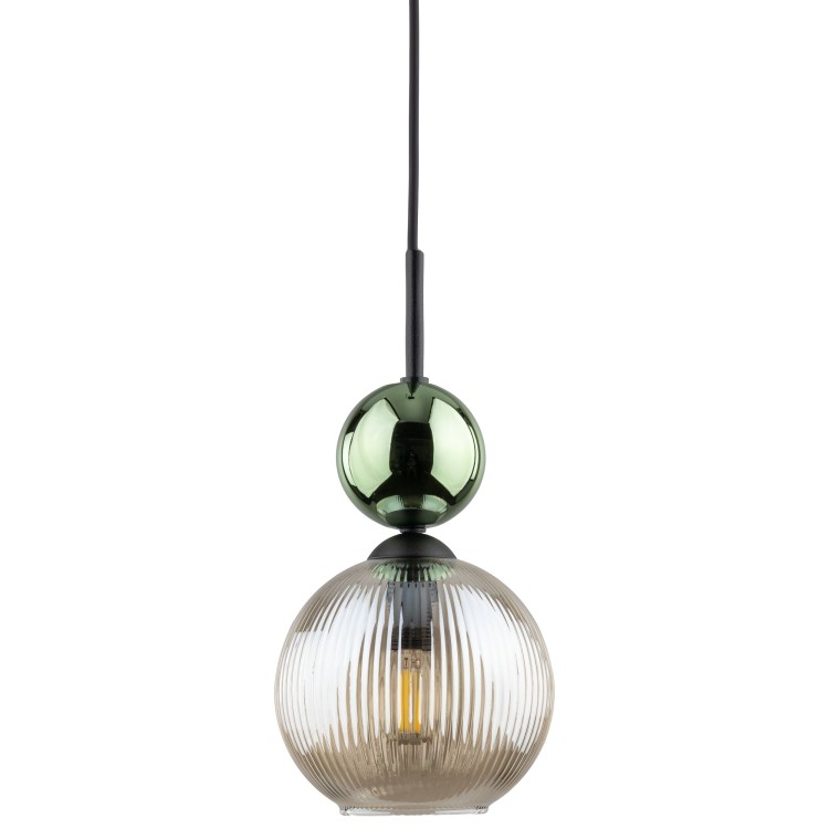 SOPHIA GREEN COGNAC Lampa wisząca 1XE14 11145 TK Lighting Czarny, Zielony Koniak