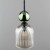 SOPHIA GREEN COGNAC Lampa wisząca 1XE14 11146 TK Lighting Czarny, Zielony Koniak