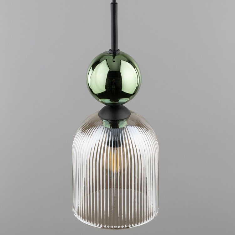 SOPHIA GREEN COGNAC Lampa wisząca 1XE14 11146 TK Lighting Czarny, Zielony Koniak