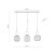 SOPHIA GREEN COGNAC Lampa wisząca 3XE14 11147 TK Lighting Czarny, Zielony Koniak