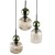 SOPHIA GREEN COGNAC Lampa wisząca 3XE14 11148 TK Lighting Czarny, Zielony Koniak