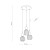 SOPHIA GREEN COGNAC Lampa wisząca 3XE14 11148 TK Lighting Czarny, Zielony Koniak