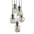 SOPHIA GREEN COGNAC Lampa wisząca 5XE14 11149 TK Lighting Czarny, Zielony