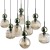 SOPHIA GREEN COGNAC Lampa wisząca 8XE14 11151 TK Lighting Czarny, Zielony Koniak