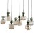 SOPHIA GREEN COGNAC Lampa wisząca 8XE14 11151 TK Lighting Czarny, Zielony Koniak