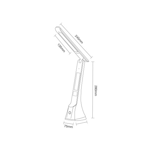 CRUZ BLACK Lampa biurkowa LED 4W 6940 TK Lighting Czarny Biały