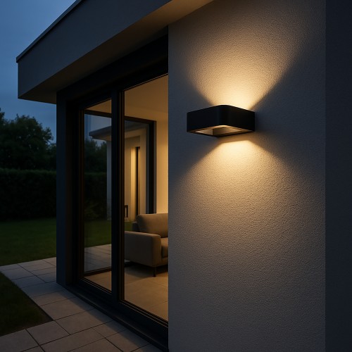 ARIUS BLACK Kinkiet IP54 18204 TK Lighting Czarny Transparentny