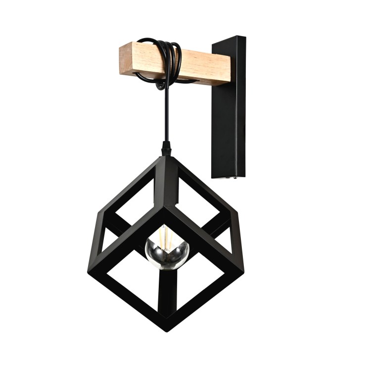 FONTE BLACK Kinkiet 1XE27 6462 TK Lighting Czarny, Dąb Czarny