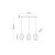 EGANA GRAPHITE Lampa wisząca 3XE27 6998 TK Lighting Szary Szary