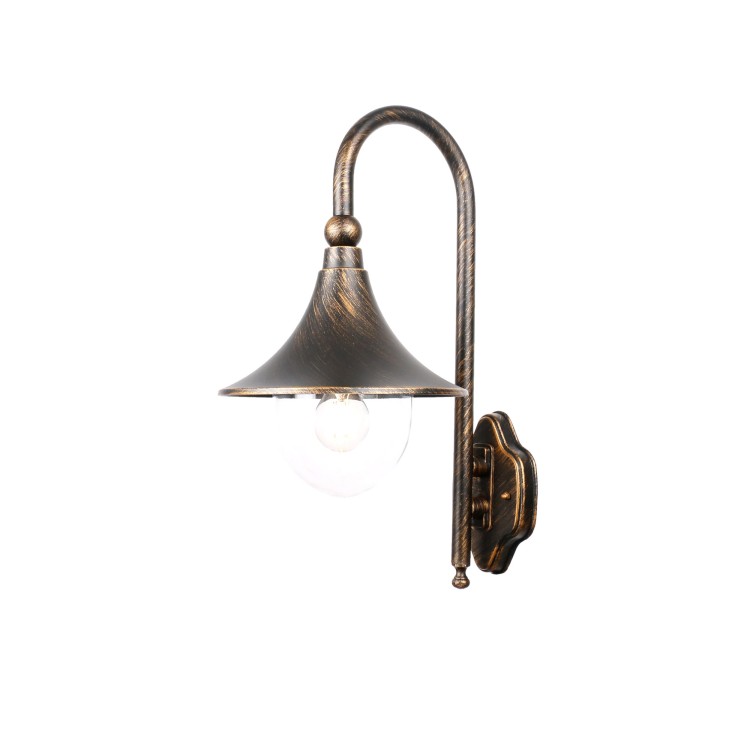 TALEZ GOLD Kinkiet ogrodowy 1XE27 6493 TK Lighting Czarny, Złoty Transparentny