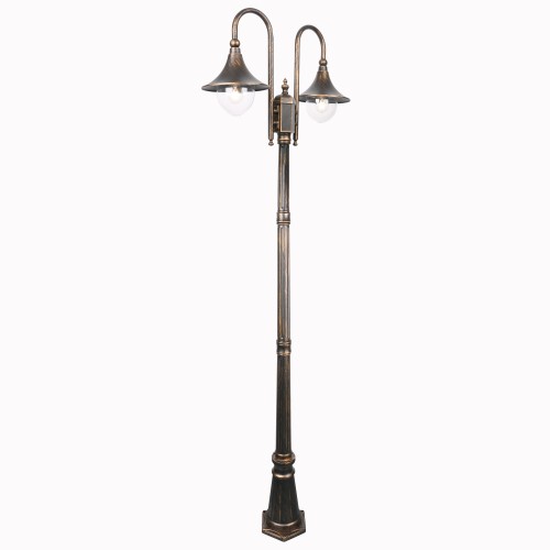 TALEZ GOLD Lampa stojąca ogrodowa 2XE27 6981 TK Lighting Czarny, Złoty Transparentny