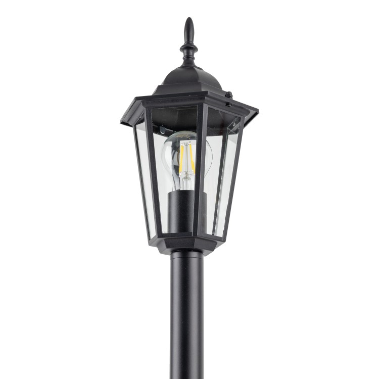 ARRAIA BLACK Lampa stojąca ogrodowa 1XE27 16124 TK Lighting Czarny Transparentny