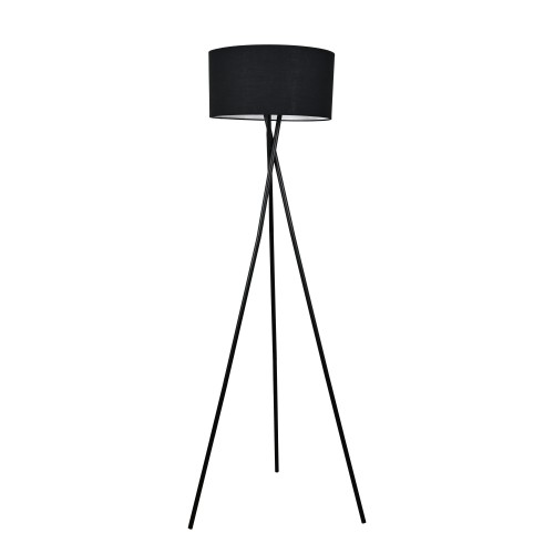 PAVAO BLACK Lampa podłogowa 1XE27 6987 TK Lighting Czarny Czarny, Biały