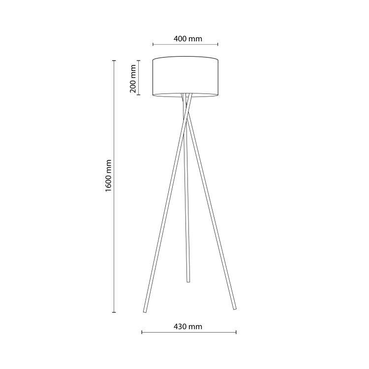 PAVAO BLACK Lampa podłogowa 1XE27 6987 TK Lighting Czarny Czarny, Biały