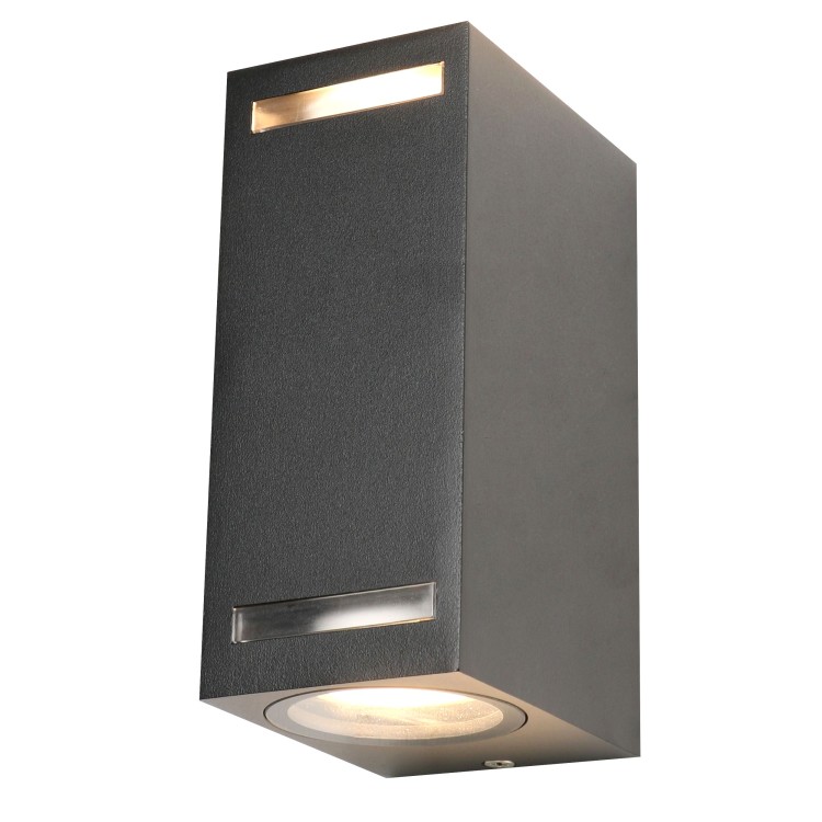 FAVEIRA BLACK Kinkiet ogrodowy 2XGU10 6498 TK Lighting Czarny Transparentny