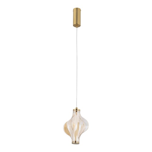 ELVA BRASS Lampa wisząca LED 8W 18212 TK Lighting Mosiądz Bursztyn