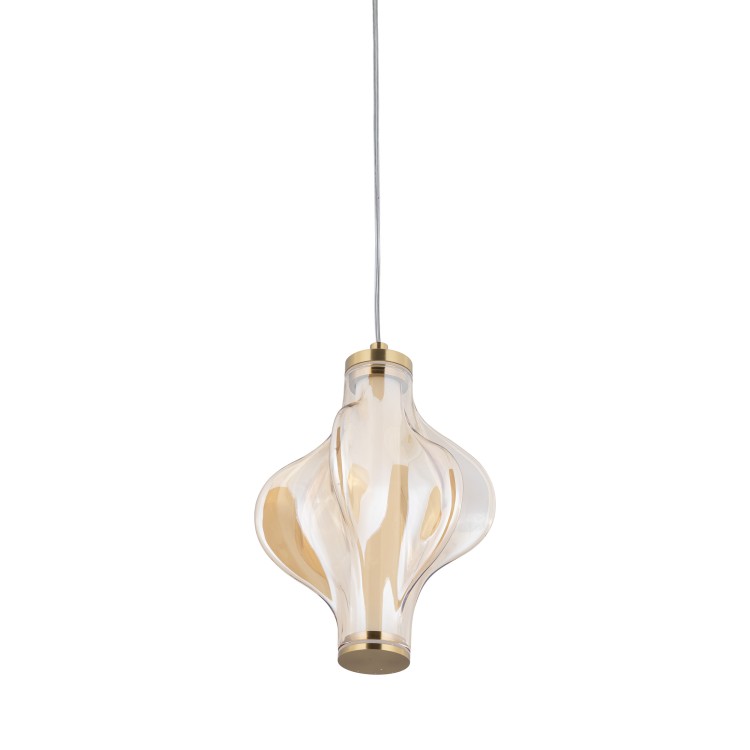 ELVA BRASS Lampa wisząca LED 8W 18212 TK Lighting Mosiądz Bursztyn