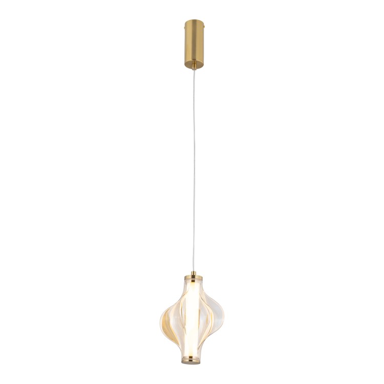 ELVA BRASS Lampa wisząca LED 8W 18212 TK Lighting Mosiądz Bursztyn