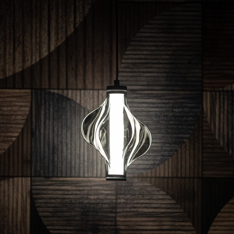 ELVA BLACK Lampa wisząca LED 8W 18213 TK Lighting Czarny Grafitowy
