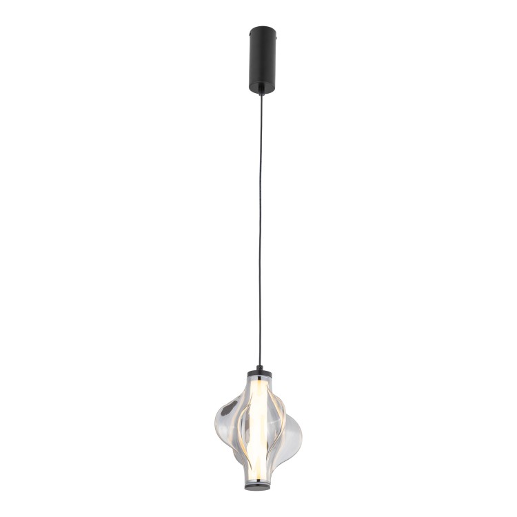 ELVA BLACK Lampa wisząca LED 8W 18213 TK Lighting Czarny Grafitowy