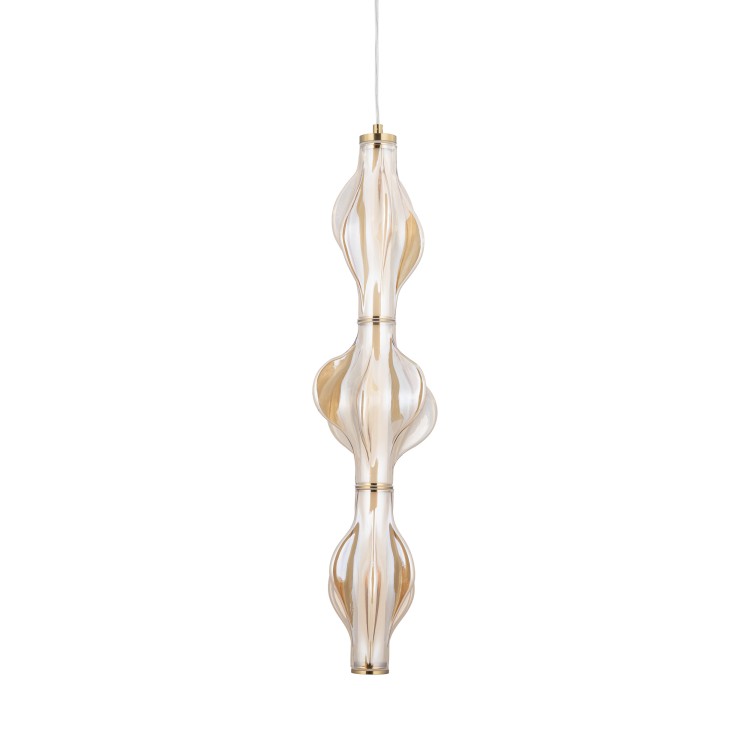 ELVA BRASS Lampa wisząca LED 22W 18214 TK Lighting Mosiądz Bursztyn