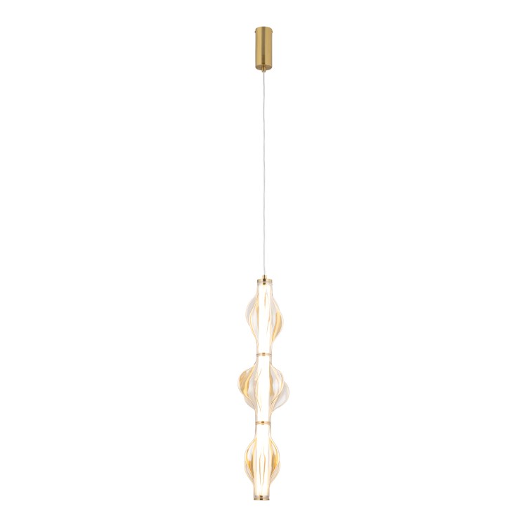 ELVA BRASS Lampa wisząca LED 22W 18214 TK Lighting Mosiądz Bursztyn
