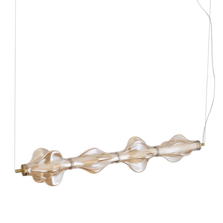 ELVA BRASS Lampa wisząca LED 30W 18216 TK Lighting Mosiądz Bursztyn