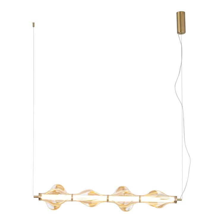 ELVA BRASS Lampa wisząca LED 30W 18216 TK Lighting Mosiądz Bursztyn